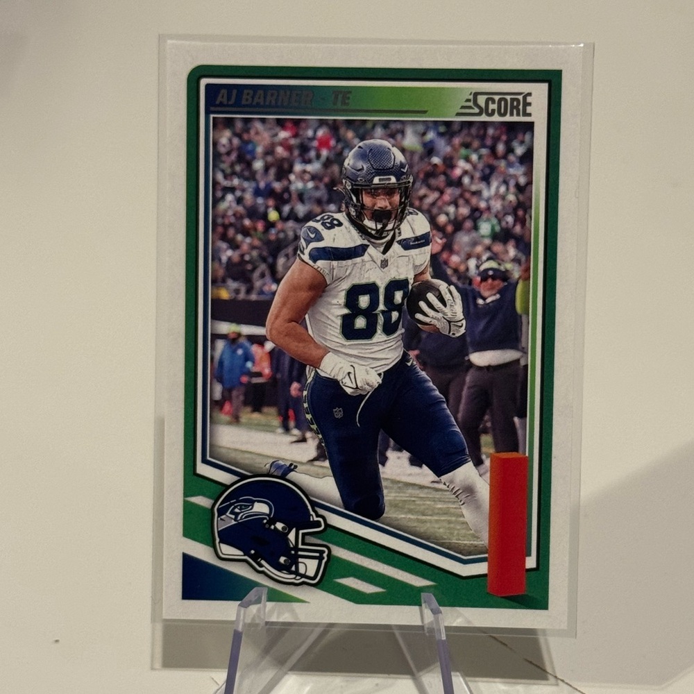 🔥 2025 AJ Barner Panini Score Card. Seattle Seahawks